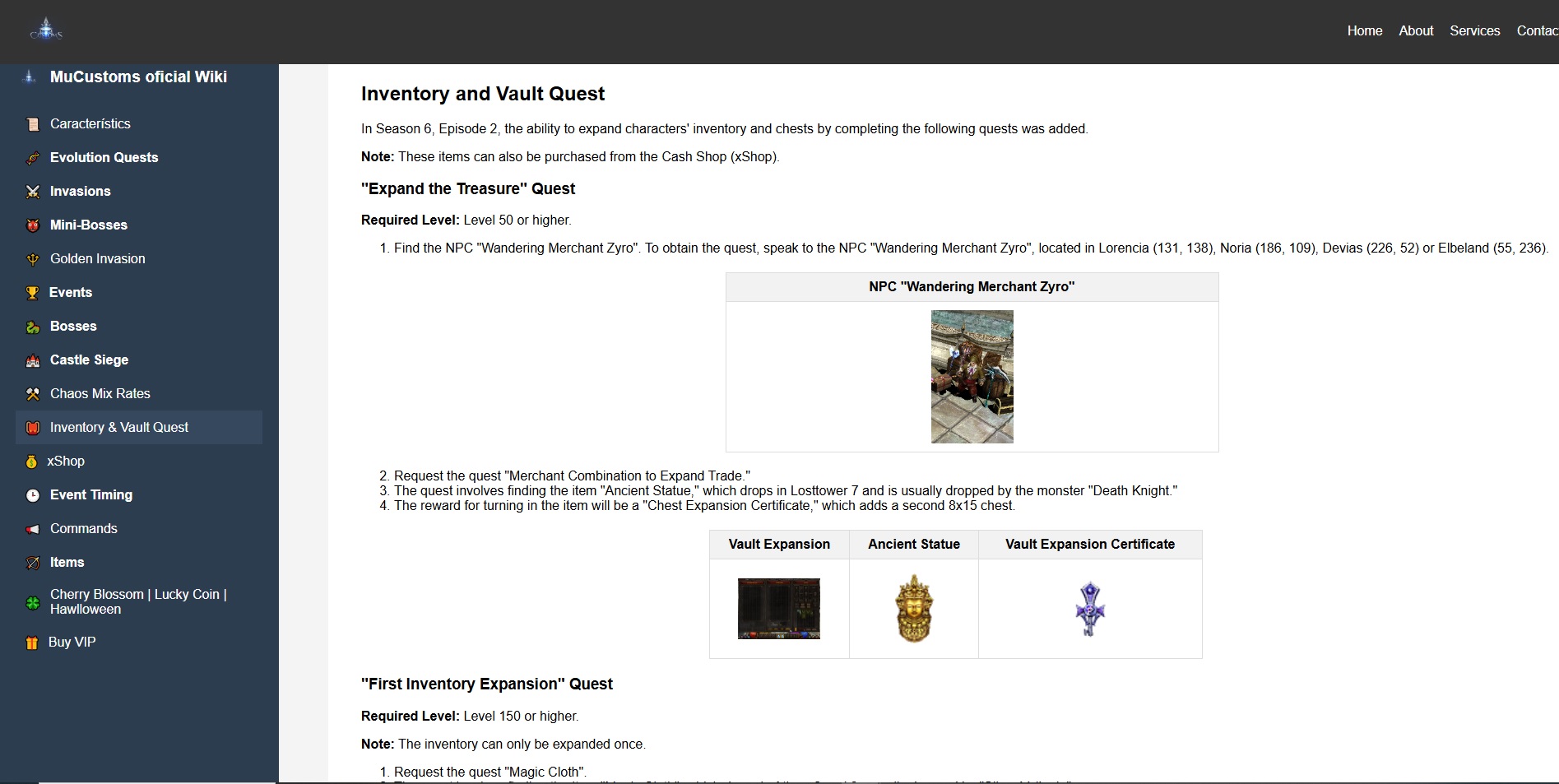 MuOnline Classic Wiki 97d to Season 6 2